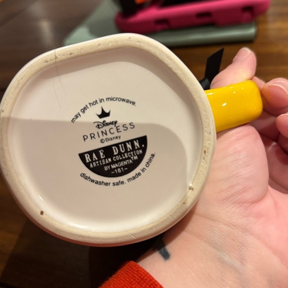 Disney’s Happy Rae Dunn White and Yellow Ceramic Mug - Picture 3 of 4